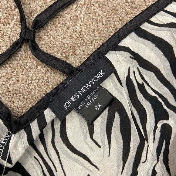 Vintage 90s/Y2k Plus size 3x Jones New York mini slip party dress sheer - Picture 3 of 9